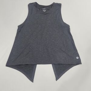 X by Gottex Charcoal Gray Split Back Active Tank - Size XS